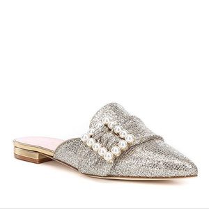 NWT Kate Spade gold Broadway mules
